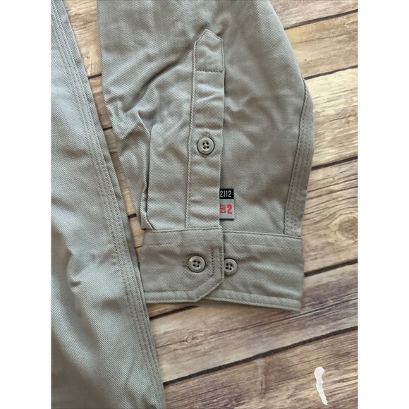 NWT CARHARTT FRS160 Flame Resistant Twill Shirt Men Large gray Workwear MEC - Picture 2 of 10